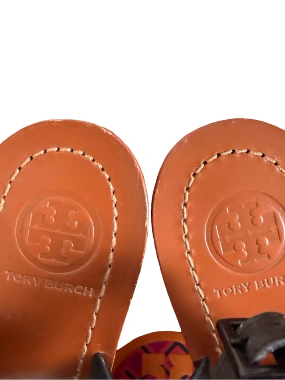 Tory Burch‎ Lowell 2 45mm Black Leather Slingback Sandals Size 7.5